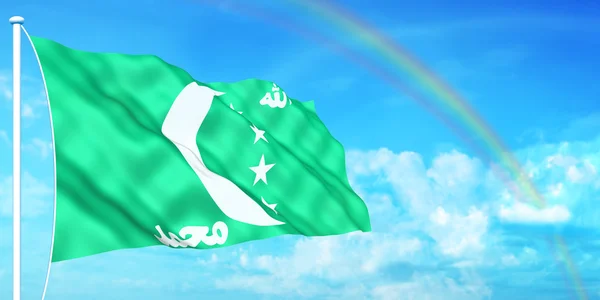 A Comore-szigeteki zászló — Stock Fotó