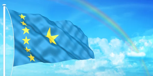Flaga Demokratycznej Republiki Konga — Zdjęcie stockowe
