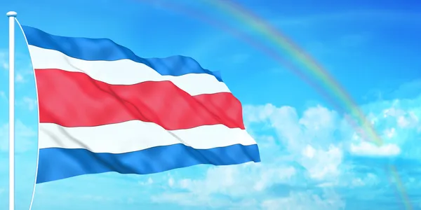Kostarika vlajka — Stock fotografie