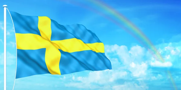 Suecia bandera —  Fotos de Stock