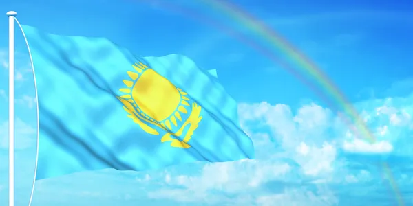 Bandera de Kazajstán —  Fotos de Stock