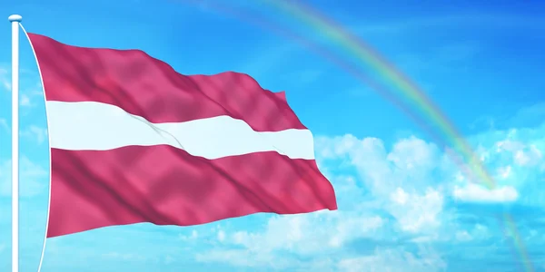 Lettlands flagga — Stockfoto