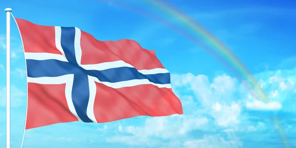 Norvégia lobogója — Stock Fotó