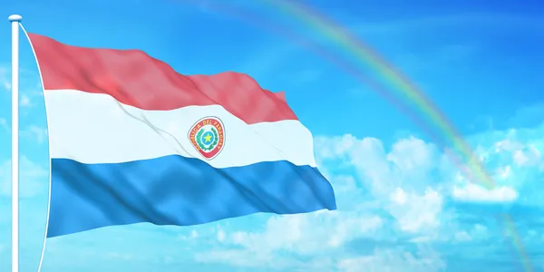 Paraguay flagga — Stockfoto