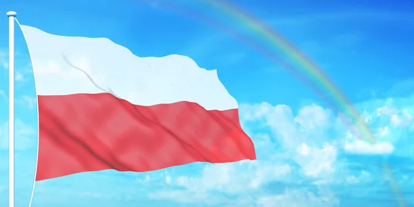 Polen flagga — Stockfoto