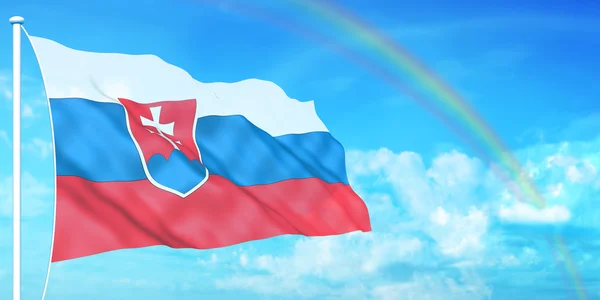 Slovakien flagga — Stockfoto