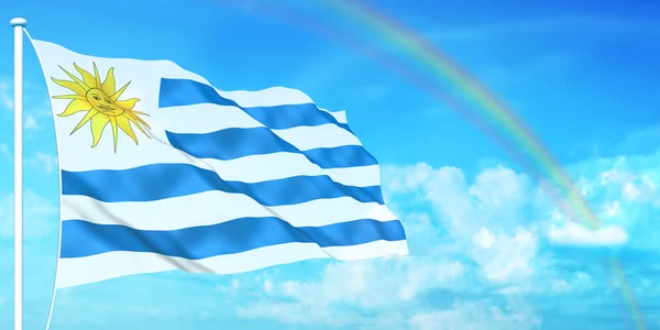 Uruguayische Flagge — Stockfoto