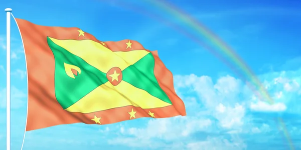 Grenadas flagga — Stockfoto