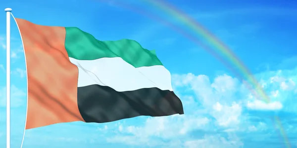 Об'єднаний арабський прапор еміратів — стокове фото