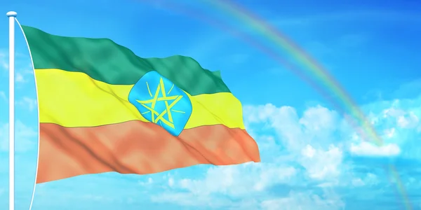 Etiopien flagga — Stockfoto