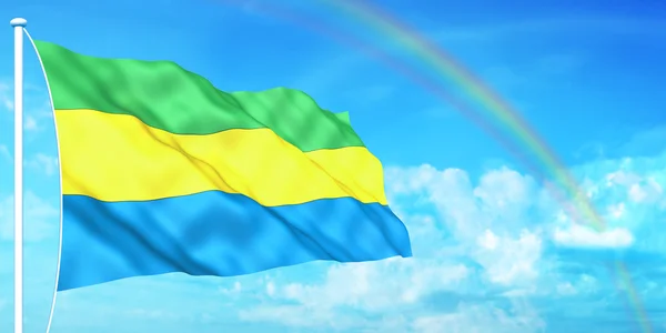 Gabon zászló — Stock Fotó