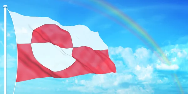 Greenland flag — Stock Photo, Image