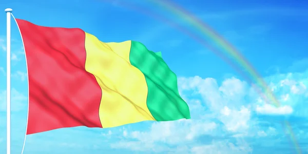 Vlajka Guineje — Stock fotografie