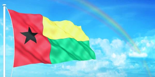 Guinea Bissau flag — Stock Photo, Image