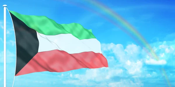 Kuweit σημαία — Φωτογραφία Αρχείου