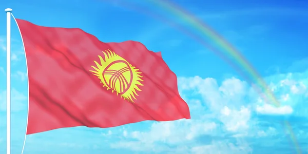 Kirgizistans flagga — Stockfoto