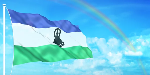 Lesoto bayrağı — Stok fotoğraf