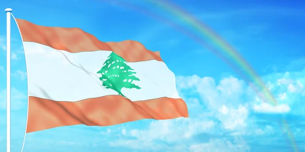 Σημαία του Λιβάνου — Φωτογραφία Αρχείου