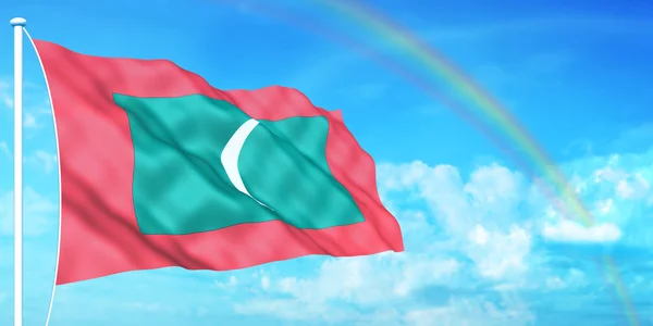 Прапор Мальдіви — стокове фото