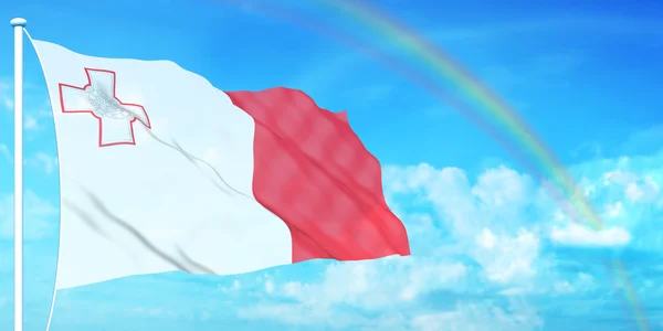 Malta vlajka — Stock fotografie