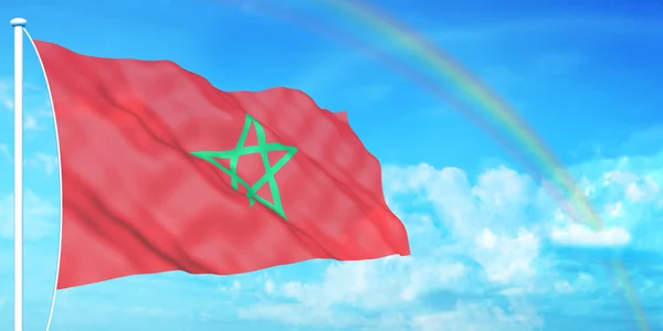 Прапор Марокко — стокове фото