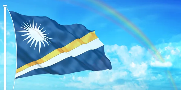 Marshallöarnas flagga — Stockfoto