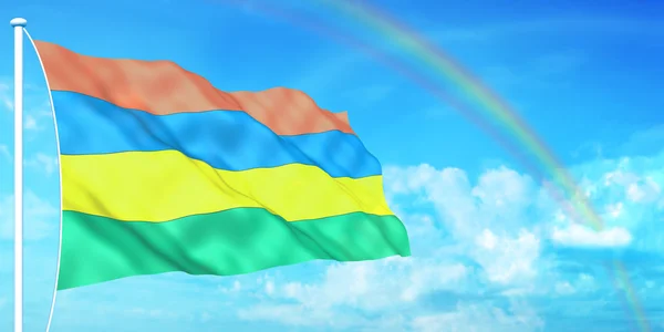 Прапор Маврикій — стокове фото