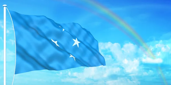 Micronesia flag — Stock Photo, Image