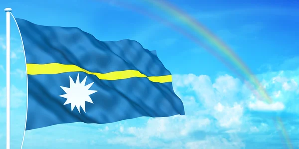 Bandera de Nauru — Foto de Stock
