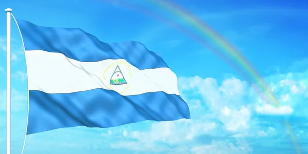 Bandiera del Nicaragua — Foto Stock