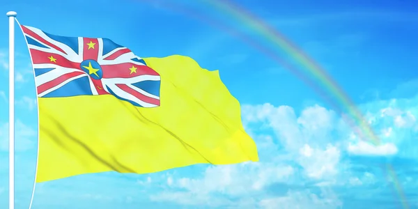 Bandeira da Niue — Fotografia de Stock