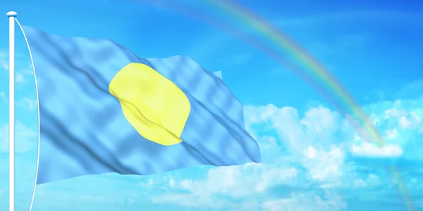 Vlag van Palau — Stockfoto