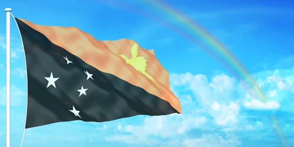 Papoua New Guinea flag — Stock Photo, Image