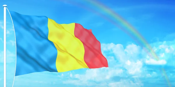Románia zászló — Stock Fotó