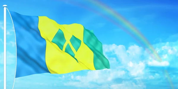 Saint-Vincent & La bandiera delle Grenadine — Foto Stock