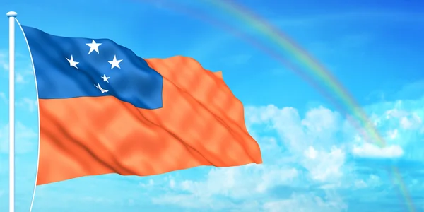 Flaga Samoa — Zdjęcie stockowe