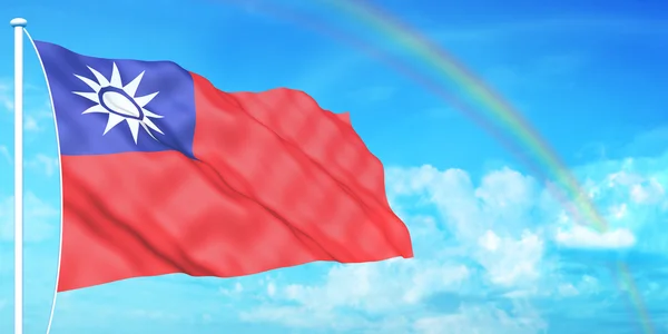 Vlajka Tchaj-wan — Stock fotografie