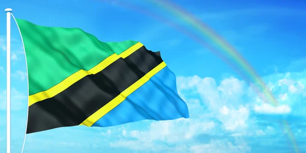 Tanzania flagga — Stockfoto