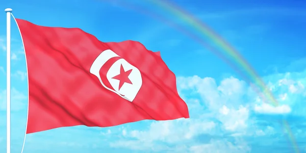 Tunisfahne — Stockfoto
