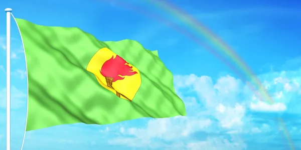 Dr Kongo vlajka — Stock fotografie