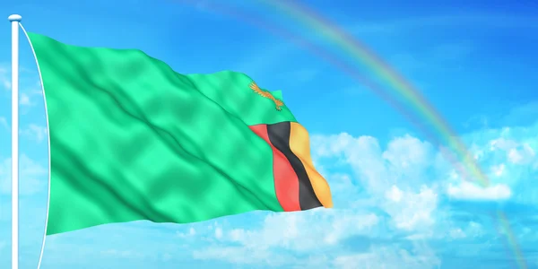 Zambia flag — Stock Photo, Image