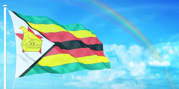 Σημαία της Ζιμπάμπουε — Φωτογραφία Αρχείου