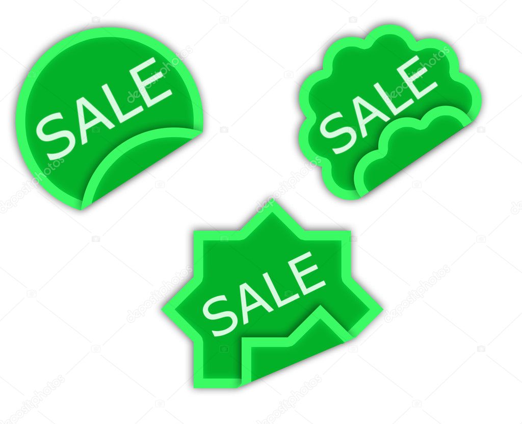 Set of green sale icons Stock Photo by ??dddaca 2561672