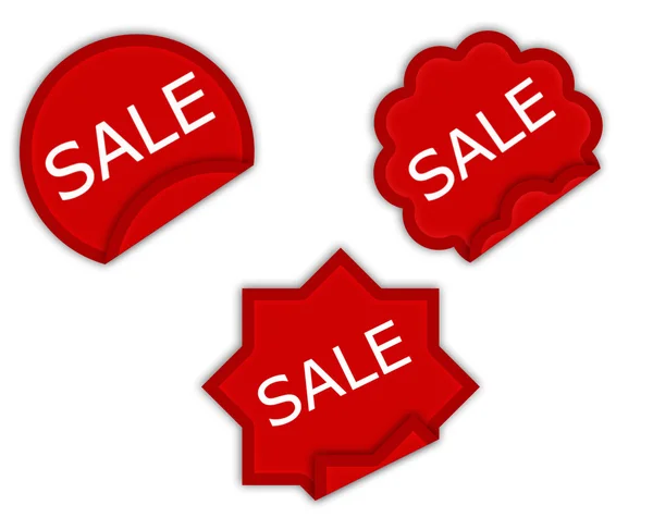 Set of red sale icons — Stock Photo, Image