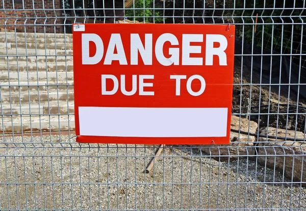 Danger due to sign — Stock Photo, Image