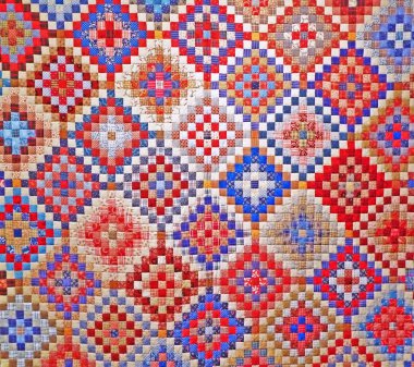 Colorful quilt detail clipart