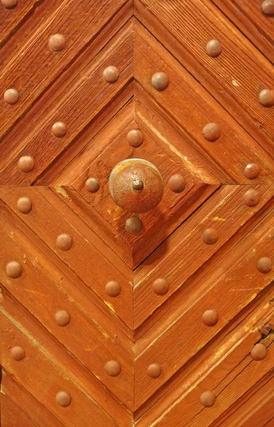 Antique door panel detail Royalty Free Stock Images