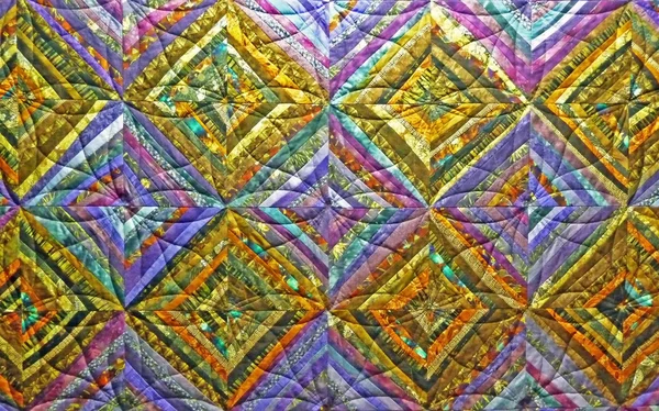Colorful quilt detail background — Stock Photo, Image