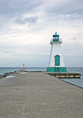 Somber October lighthouse clipart