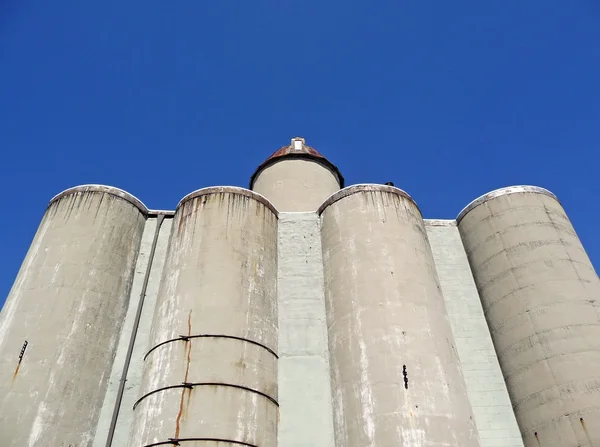 Oude molen Betonnen silo 's — Stockfoto
